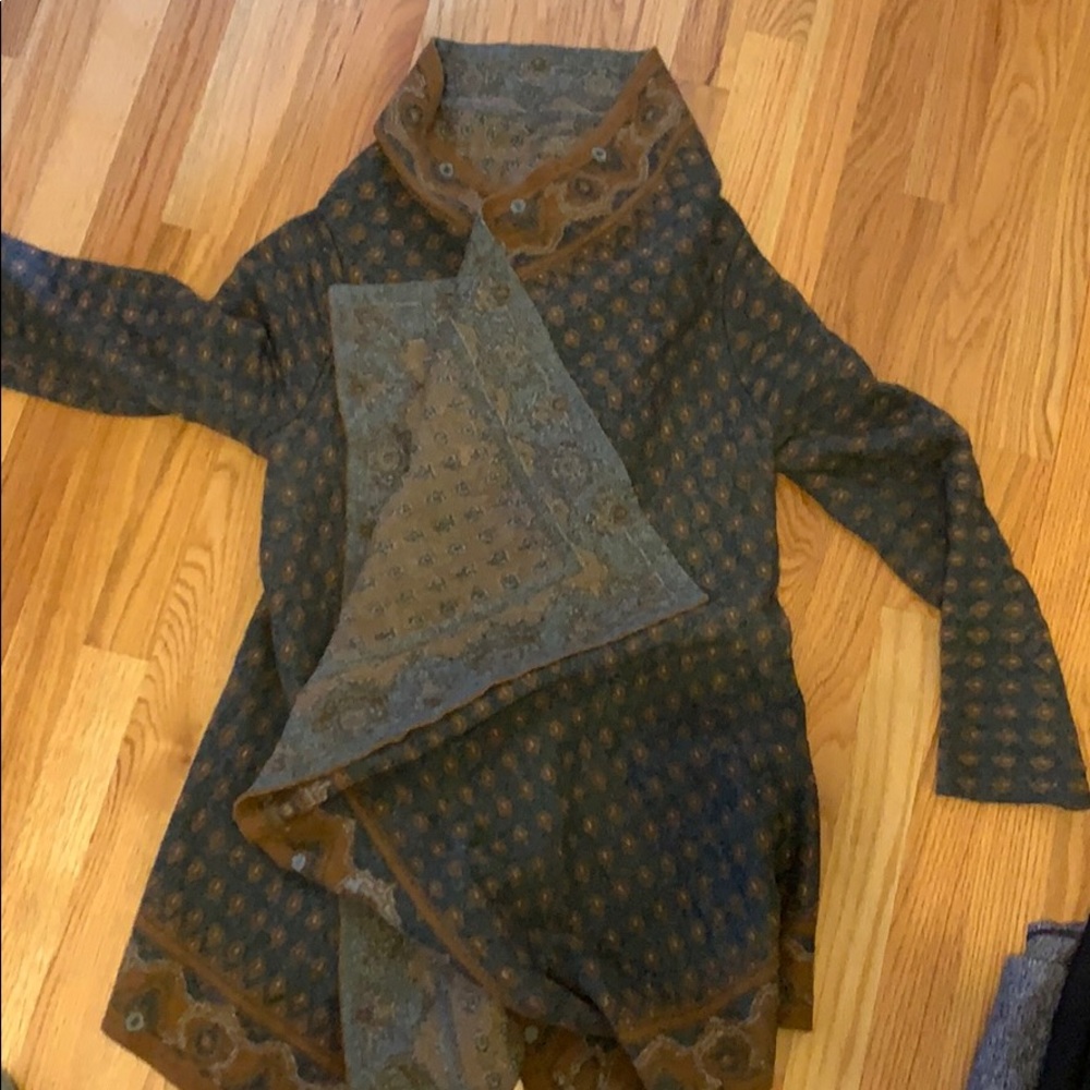 Anthropologie field of flowers wrap sweater